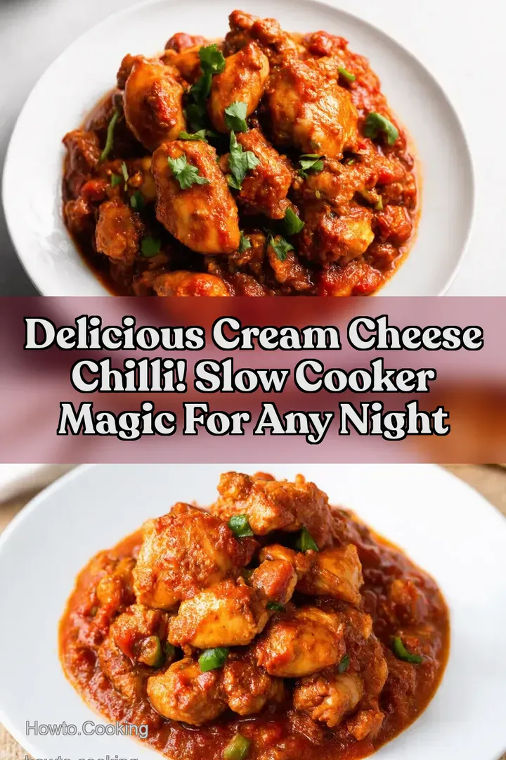 Delicious Cream Cheese Chilli! Slow Cooker Magic For Any Night : PIN FOR LATER Delicious Cream Cheese Chilli! Slow Cooker Magic For Any Night