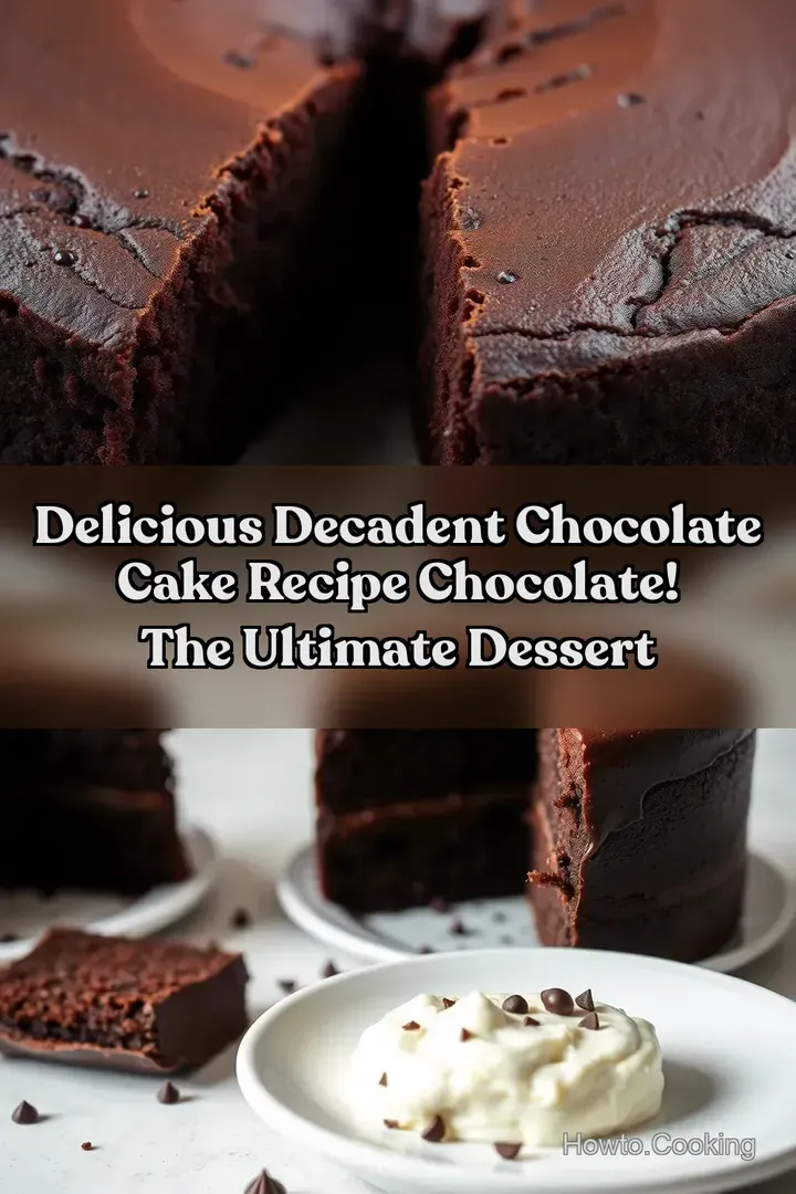 Delicious Decadent Chocolate Cake Recipe Chocolate! The ULTIMATE Dessert : PIN FOR LATER Delicious Decadent Chocolate Cake Recipe Chocolate! The ULTIMATE Dessert