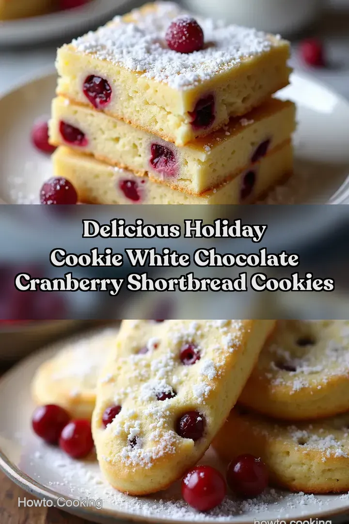 Delicious Holiday Cookie White Chocolate Cranberry Shortbread Cookies