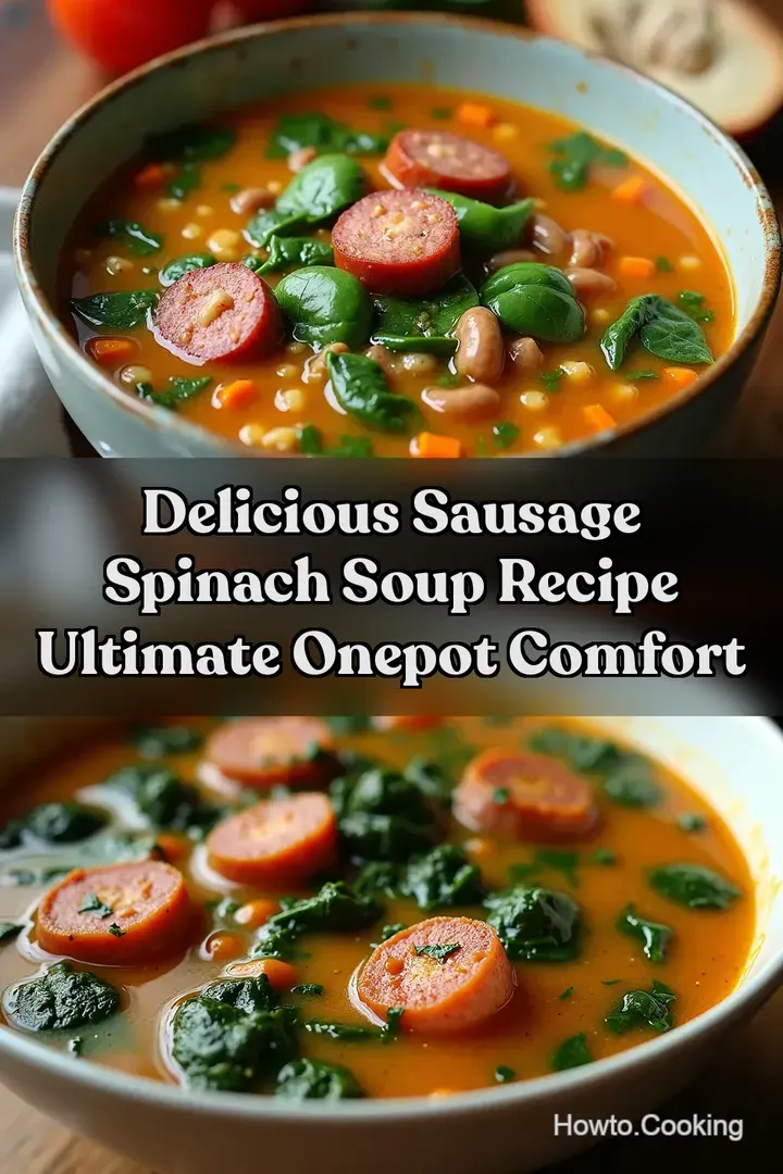 Delicious Sausage Spinach Soup Recipe Ultimate OnePot Comfort