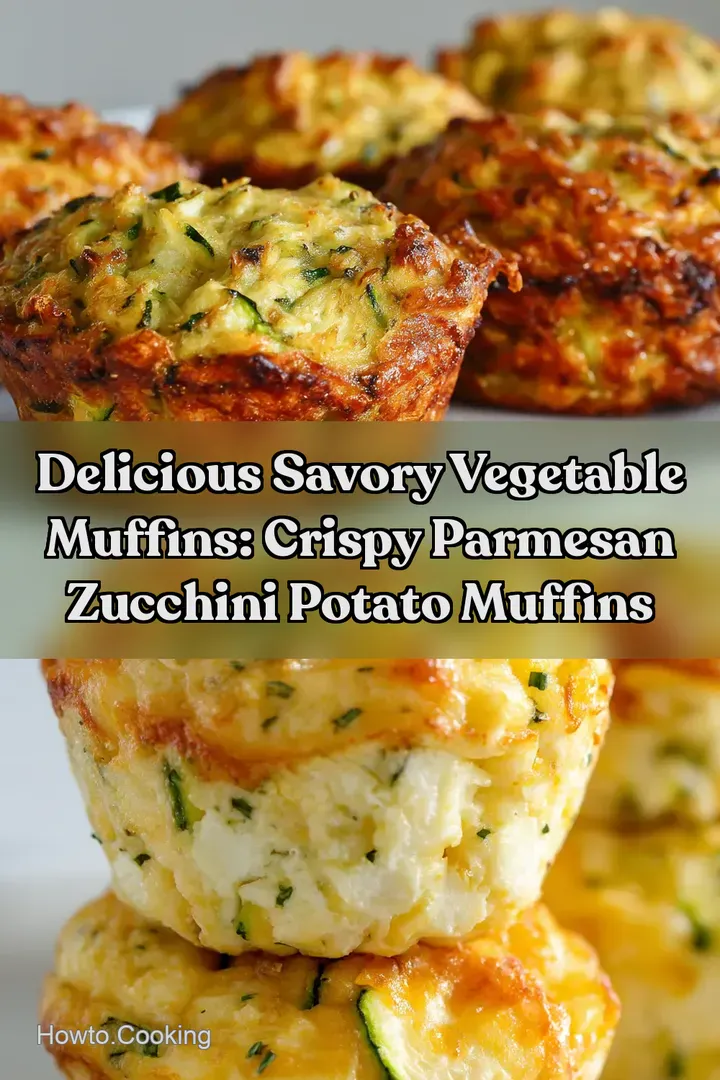 Delicious Savory vegetable muffins: Crispy Parmesan Zucchini Potato Muffins