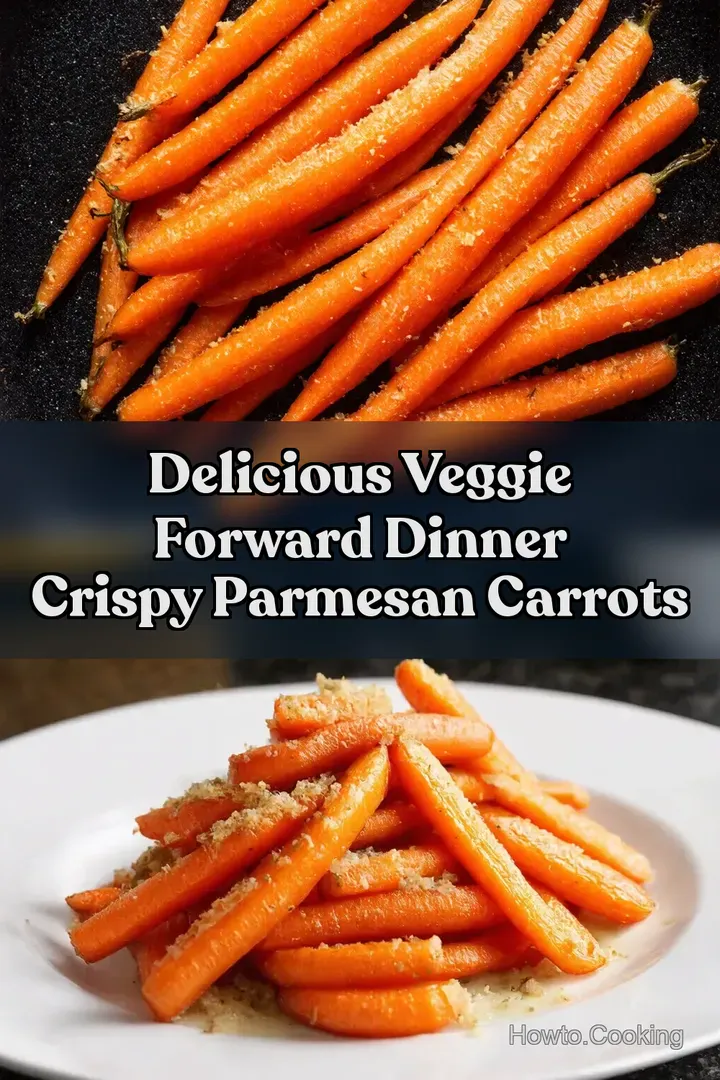 Delicious Veggie Forward Dinner Crispy Parmesan Carrots