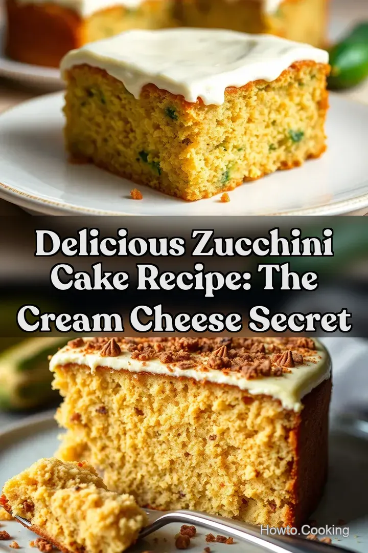 Delicious Zucchini Cake Recipe: The Cream Cheese Secret : PIN FOR LATER Delicious Zucchini Cake Recipe: The Cream Cheese Secret