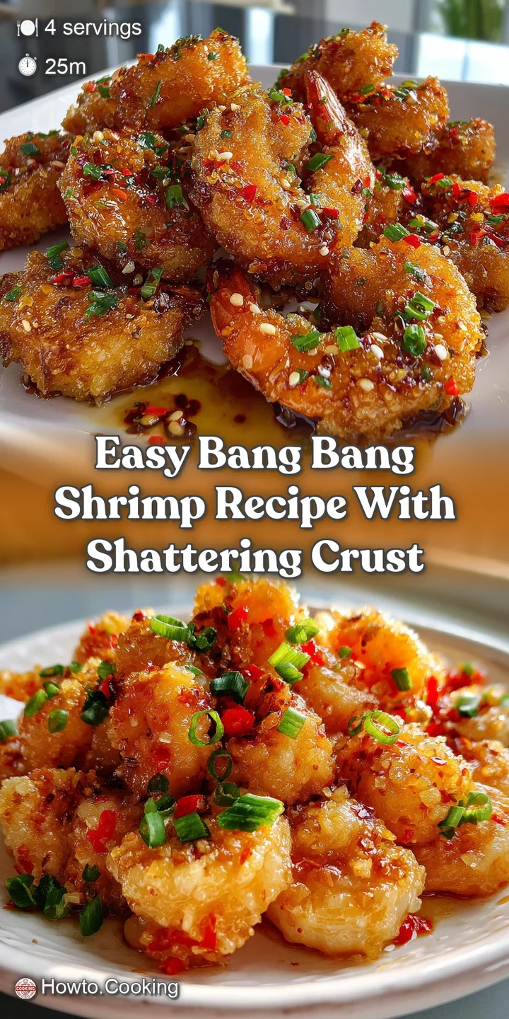 Close-up of plump bang bang shrimp, showcasing its crispy texture and the creamy, slightly spicy sauce clinging to its sur...