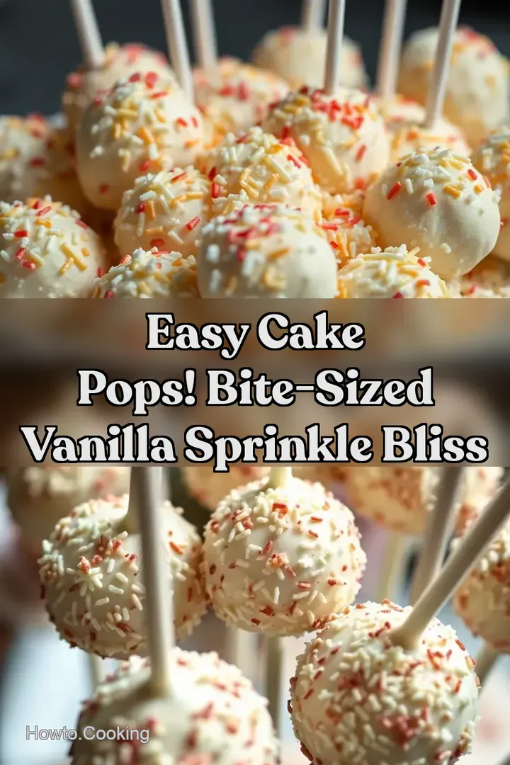 Easy Cake Pops! Bite-Sized Vanilla Sprinkle Bliss