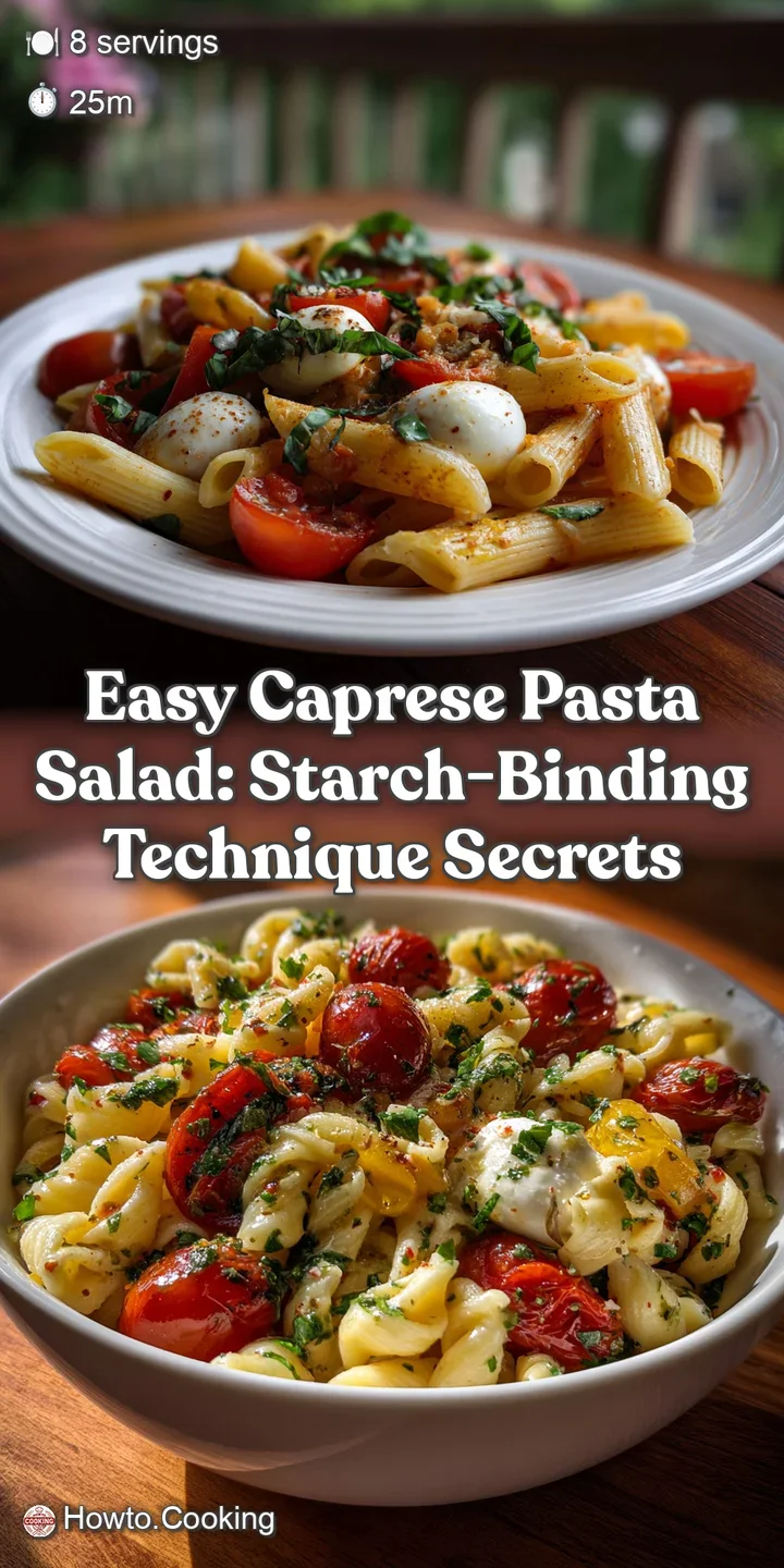 Easy Caprese Pasta Salad: Starch-Binding Technique Secrets