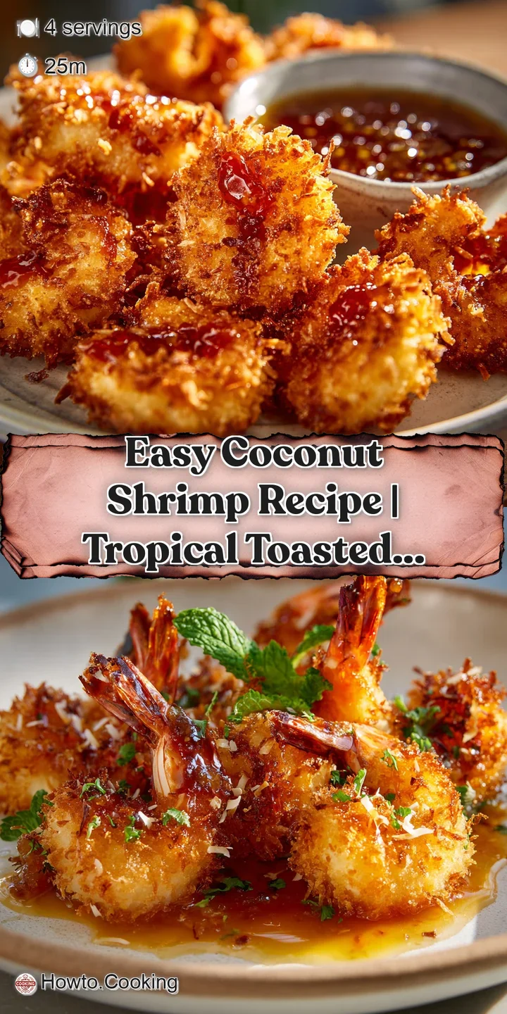 Close-up of juicy coconut shrimp, showing golden-brown, crispy exterior, creamy white interior. Delicious, inviting seafo...