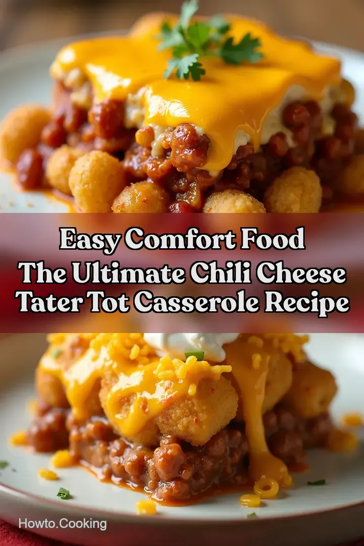 Easy Comfort Food The Ultimate Chili Cheese Tater Tot Casserole Recipe