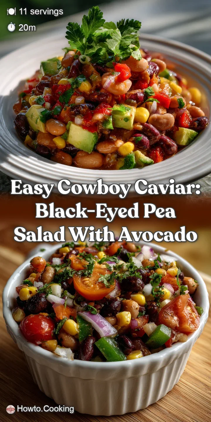 Easy Cowboy Caviar: Black-Eyed Pea Salad With Avocado
