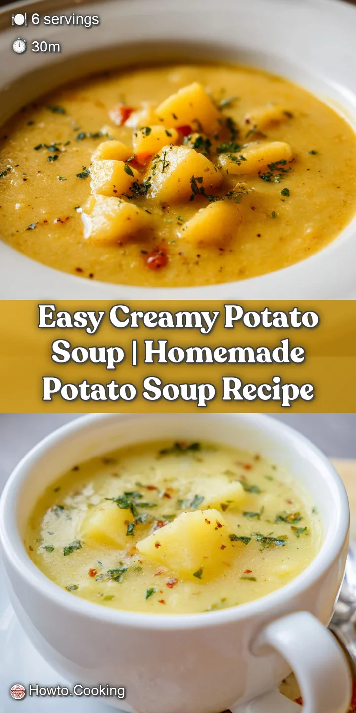 Close-up of a rich, pale-gold soup surface with a swirl of heavy cream and a sprinkle of cracked black pepper.