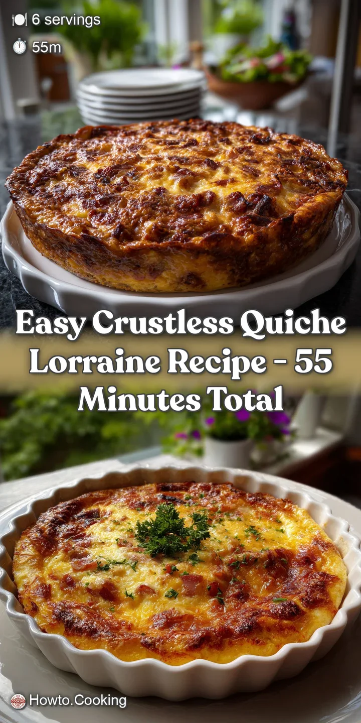 Creamy, golden quiche with visible pockets of savory ham and melted cheese. Hints of flaky texture, baked to perfection.