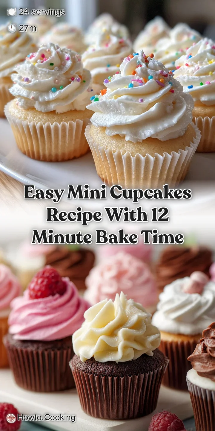 Close-up of a mini cupcake with a swirl of creamy frosting and rainbow sprinkles. Soft, fluffy texture implied by the ligh...