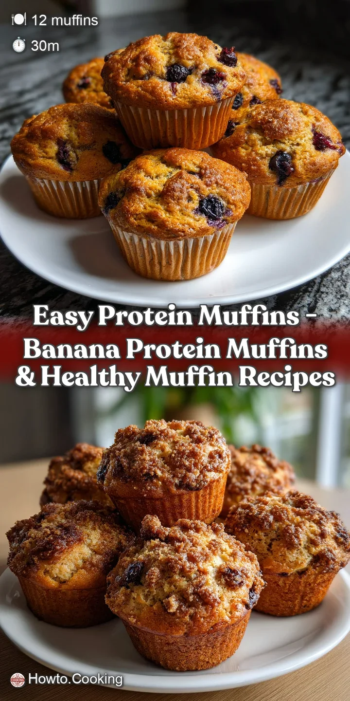 Easy Protein Muffins - Banana Protein Muffins & Healthy Muffin Recipes