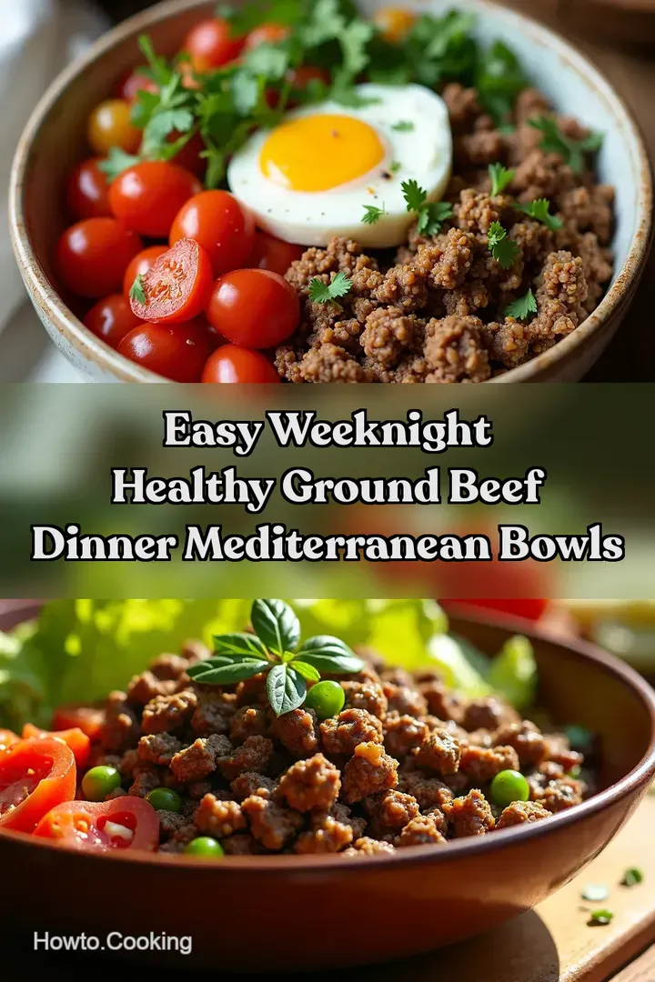 Easy Weeknight Healthy ground beef dinner Mediterranean Bowls