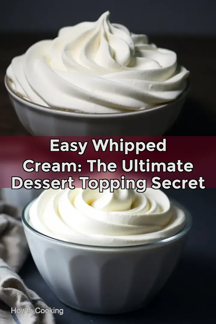 Easy Whipped Cream: The Ultimate Dessert Topping Secret