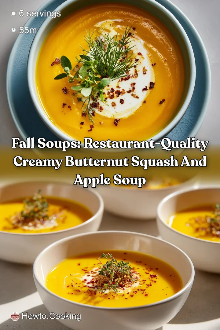 Fall Soups: Restaurant-Quality Creamy Butternut Squash and Apple Soup