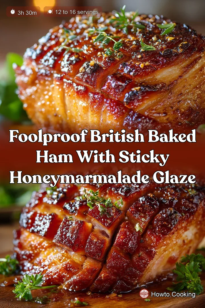 Foolproof British Baked Ham with Sticky HoneyMarmalade Glaze