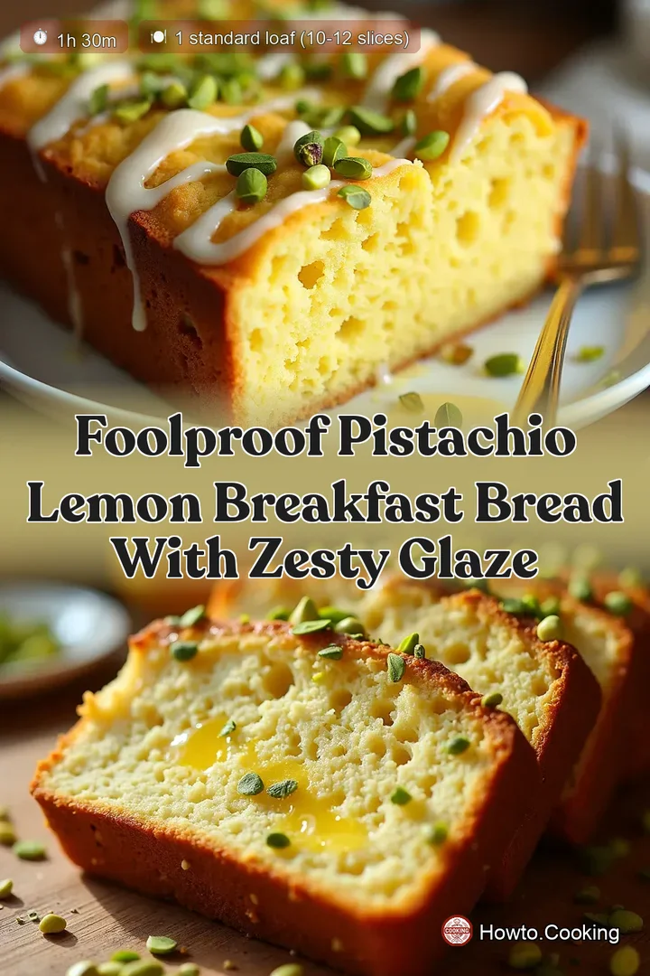 Foolproof Pistachio Lemon Breakfast Bread with Zesty Glaze