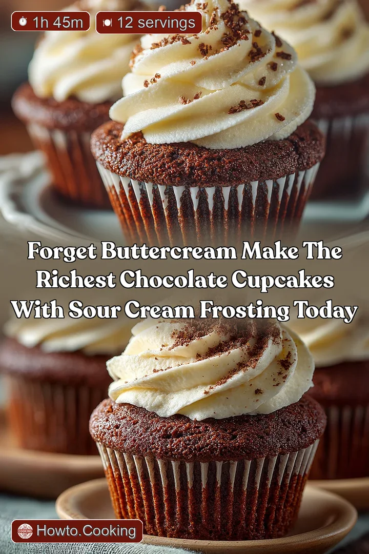 Forget buttercream Make the Richest Chocolate Cupcakes with Sour Cream Frosting today