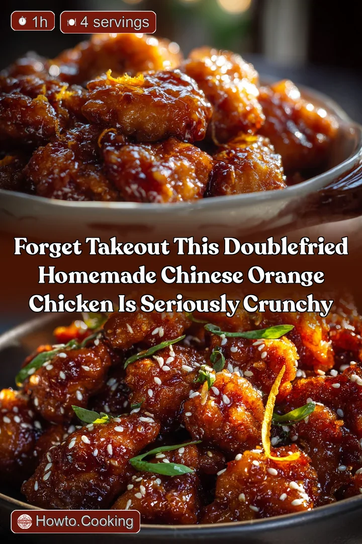 Forget takeout This doublefried Homemade Chinese Orange Chicken is seriously crunchy