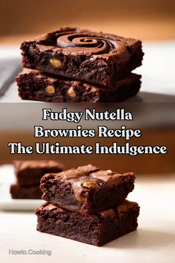Fudgy Nutella Brownies Recipe The Ultimate Indulgence : PIN FOR LATER Fudgy Nutella Brownies Recipe The Ultimate Indulgence