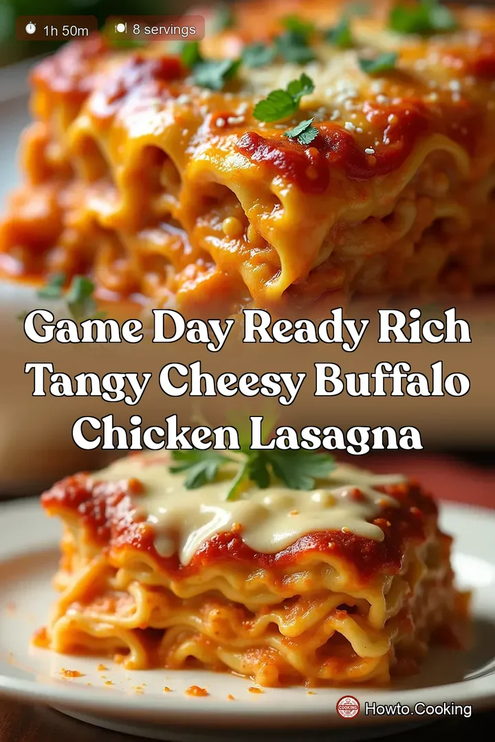 Game Day Ready Rich Tangy Cheesy Buffalo Chicken Lasagna
