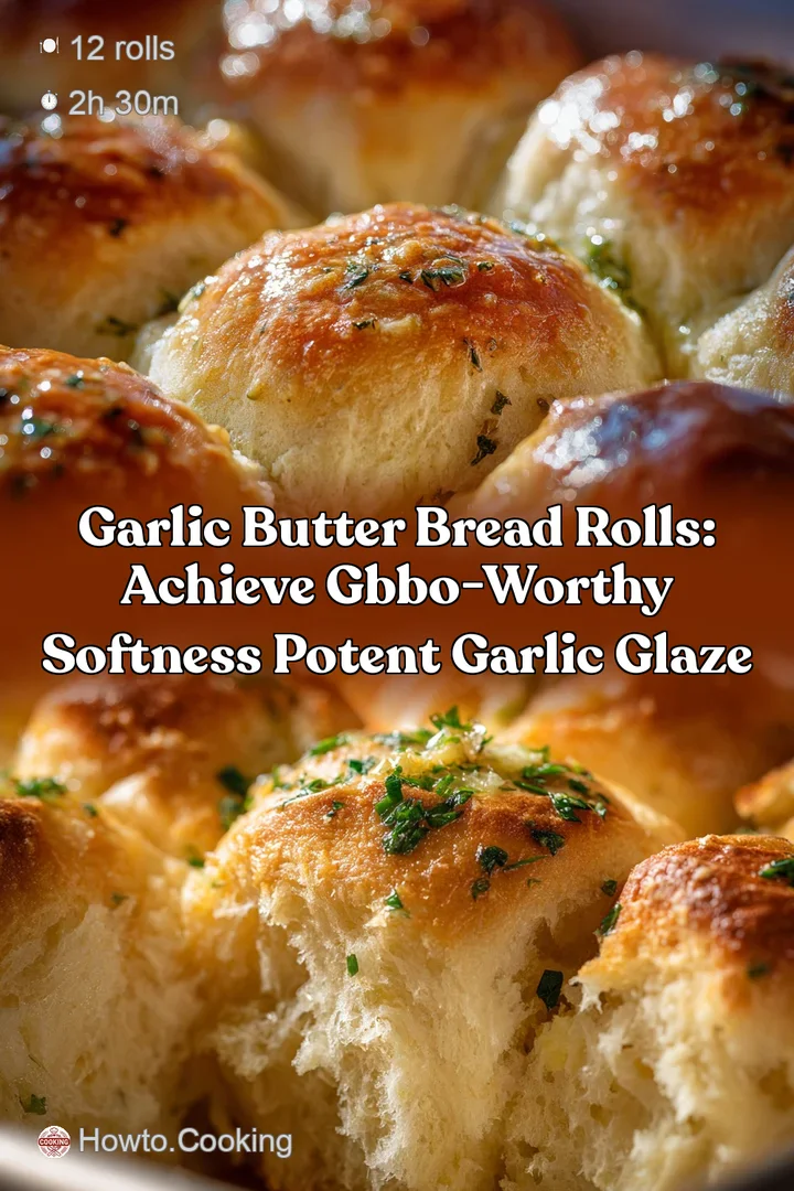 Garlic Butter Bread Rolls: Achieve GBBO-Worthy Softness Potent Garlic Glaze