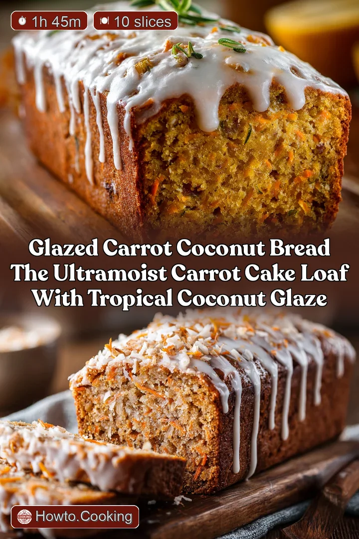 Glazed Carrot Coconut Bread The UltraMoist Carrot Cake Loaf with Tropical Coconut Glaze