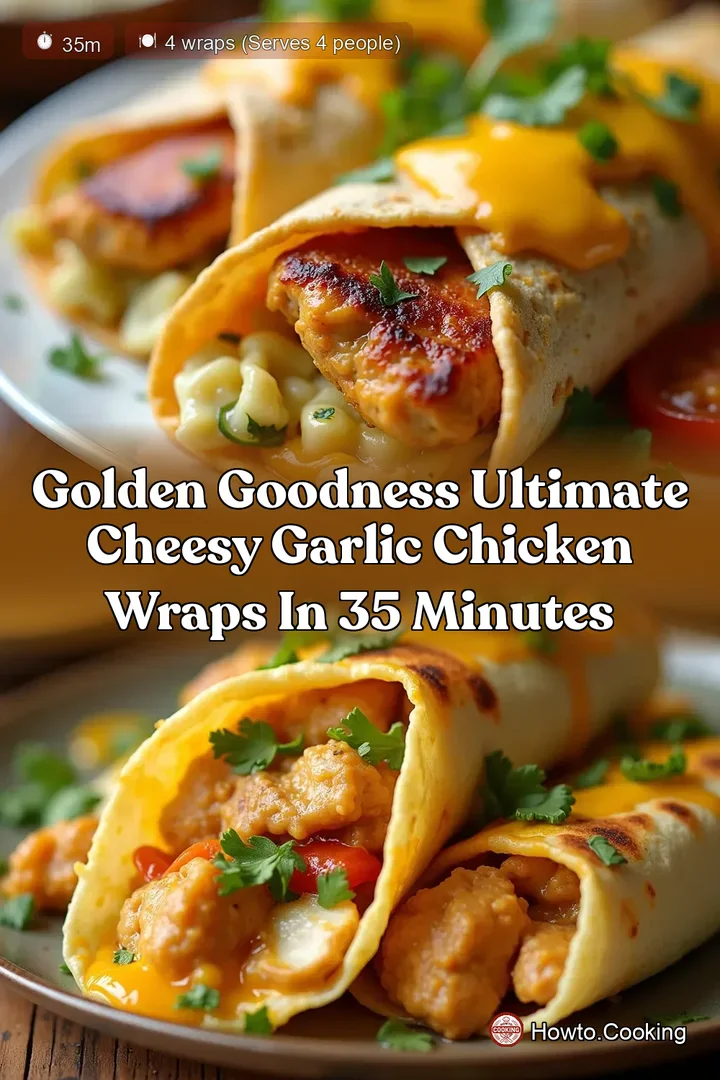 Golden Goodness Ultimate Cheesy Garlic Chicken Wraps in 35 Minutes
