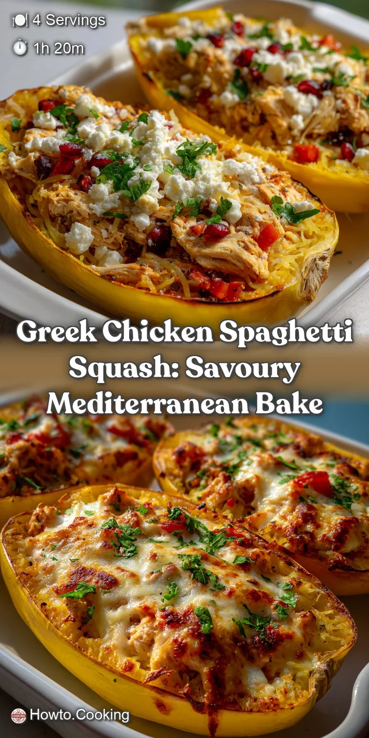 Greek Chicken Spaghetti Squash: Savoury Mediterranean Bake