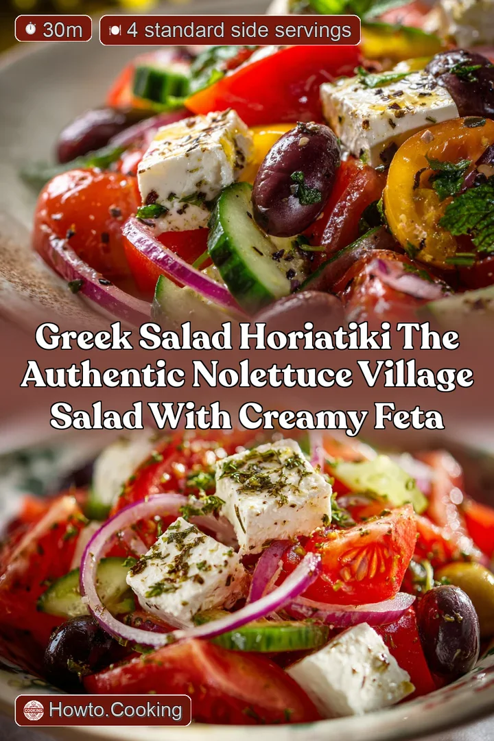 Greek Salad Horiatiki The Authentic NoLettuce Village Salad with Creamy Feta