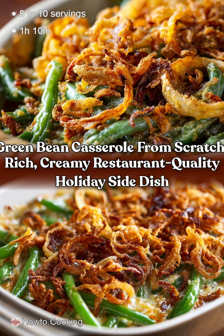 Green Bean Casserole From Scratch: Rich Creamy Restaurant-Quality Holiday Side Dish