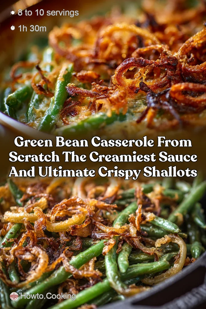 Green Bean Casserole From Scratch The Creamiest Sauce and Ultimate Crispy Shallots