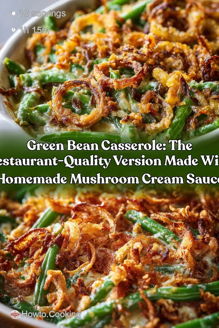 Green Bean Casserole: The Restaurant-Quality Version Made with Homemade Mushroom Cream Sauce