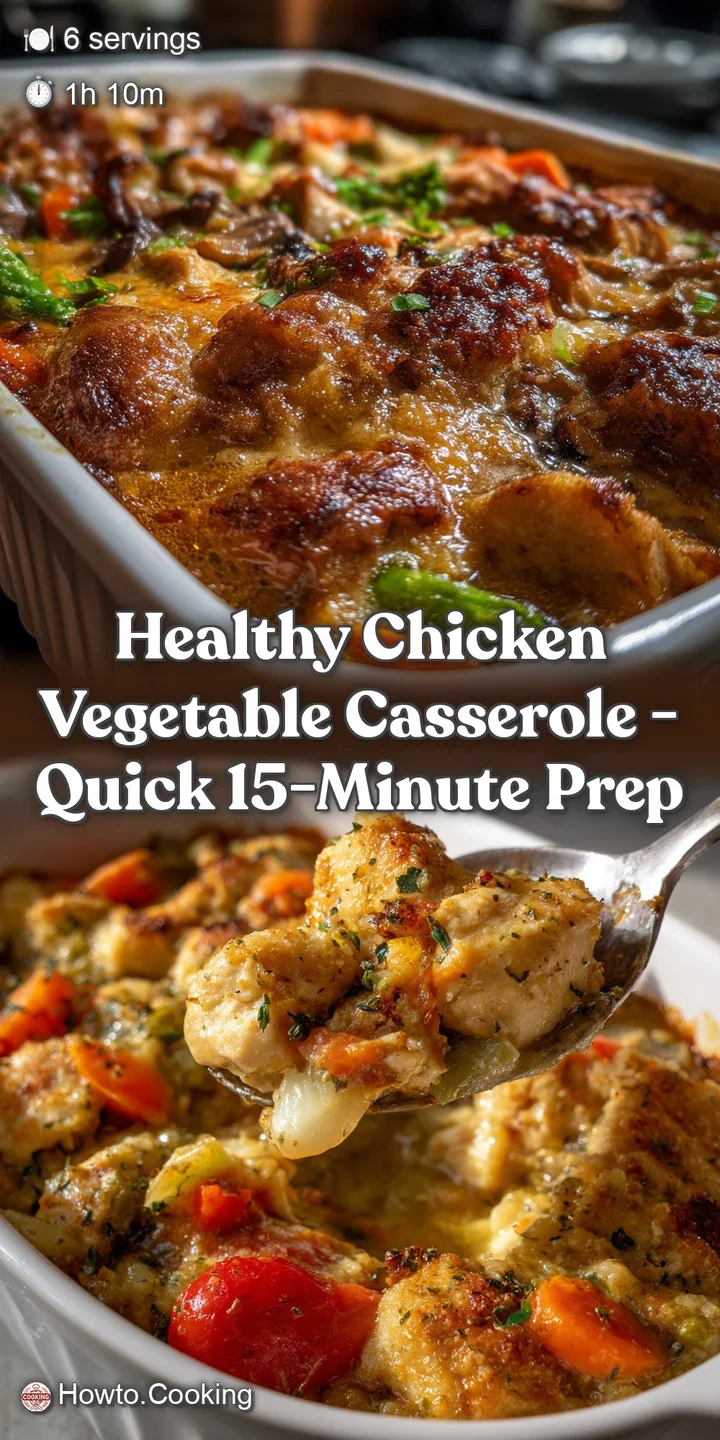 Healthy Chicken Vegetable Casserole - Quick 15-Minute Prep