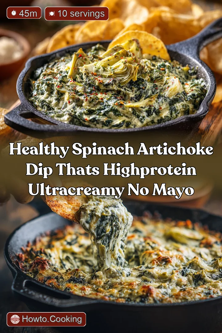 Healthy Spinach Artichoke Dip Thats HighProtein UltraCreamy No Mayo