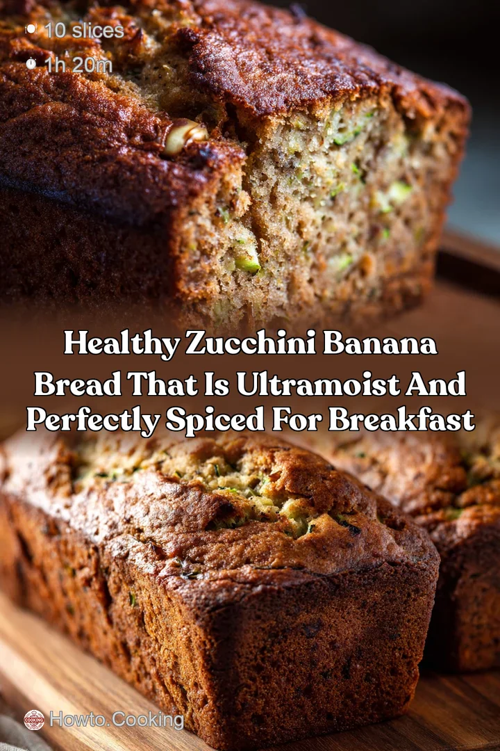 Healthy Zucchini Banana Bread that is ultramoist and perfectly spiced for breakfast