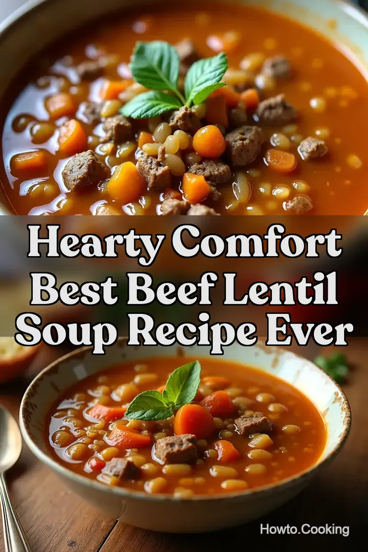 Hearty Comfort Best Beef Lentil Soup Recipe Ever