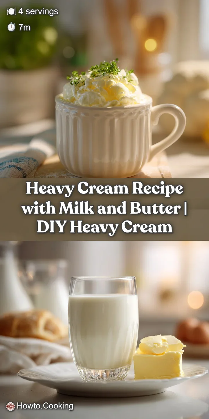 Close-up of the heavy cream sauce, highlighting its glossy sheen and slightly thickened consistency, promising a decadent ...