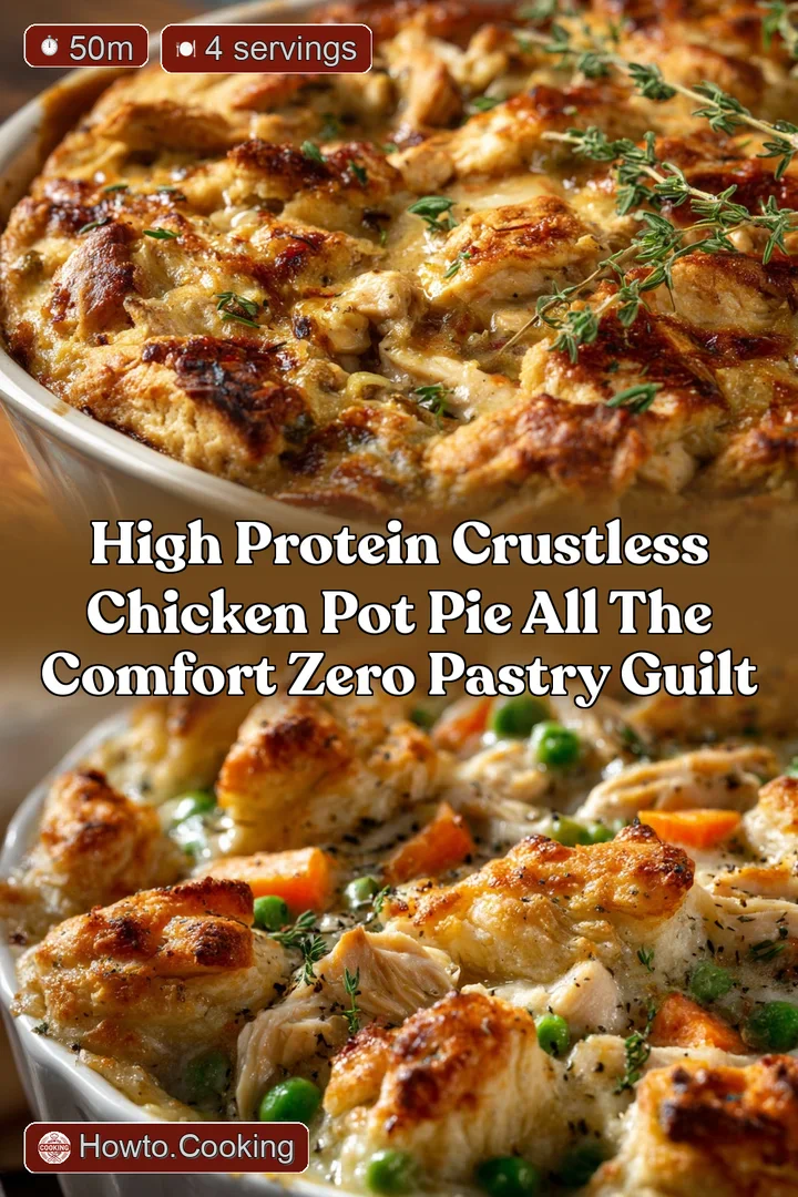High Protein Crustless Chicken Pot Pie All the Comfort Zero Pastry Guilt