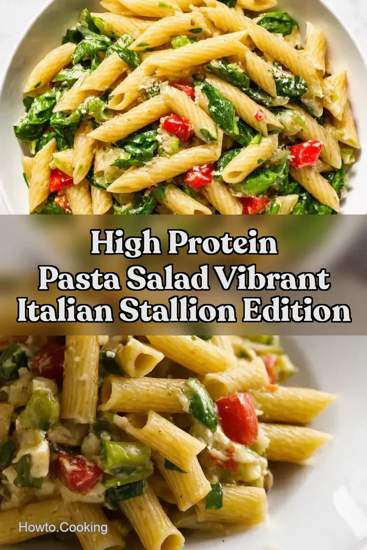 High Protein Pasta Salad Vibrant Italian Stallion Edition