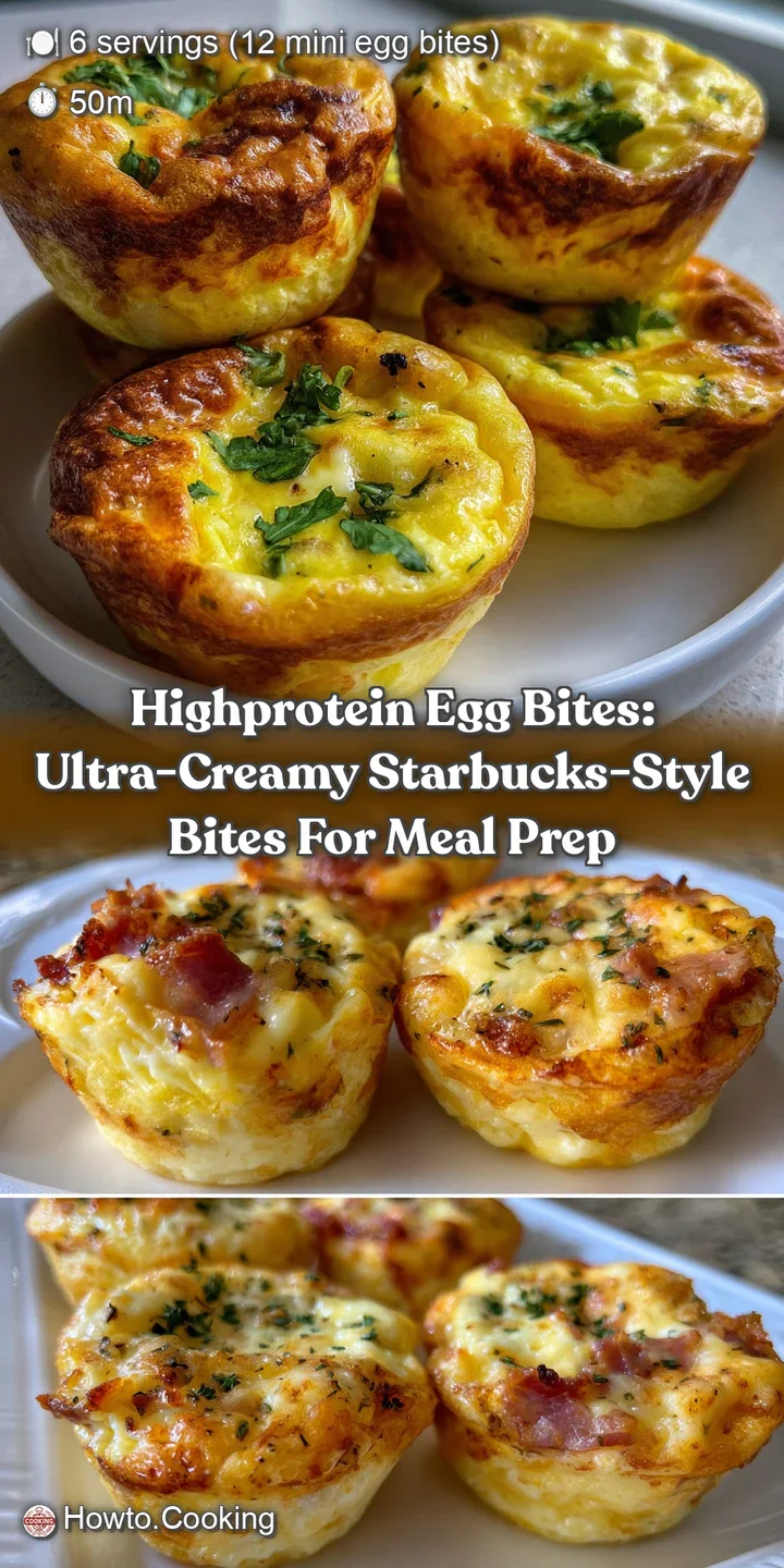 Highprotein egg bites: Ultra-creamy Starbucks-style bites for meal prep
