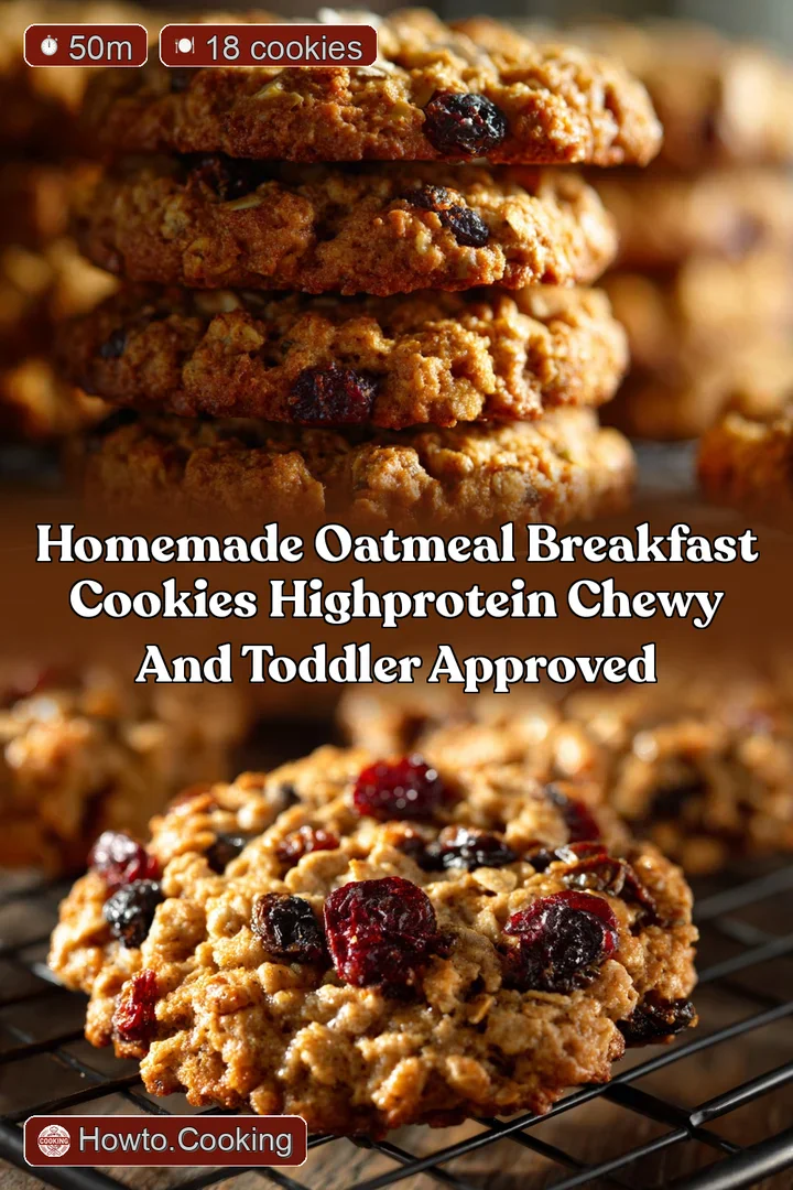 Homemade Oatmeal Breakfast Cookies HighProtein Chewy and Toddler Approved