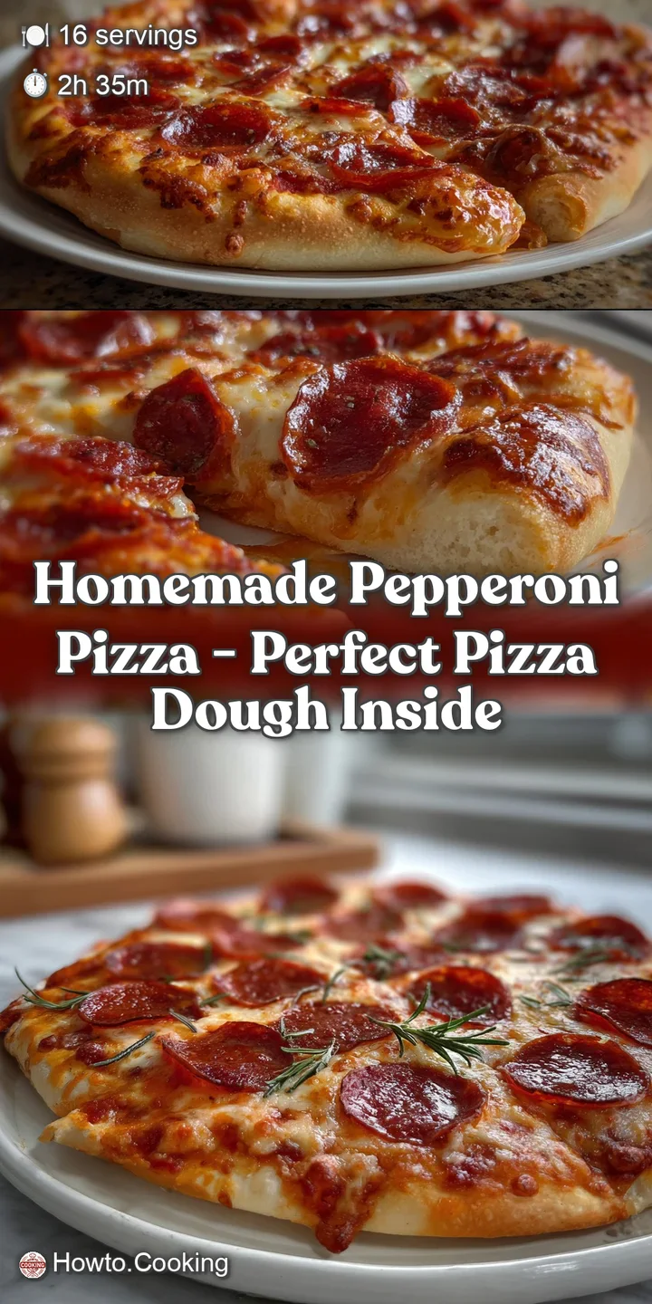 Homemade Pepperoni Pizza - Perfect Pizza Dough Inside