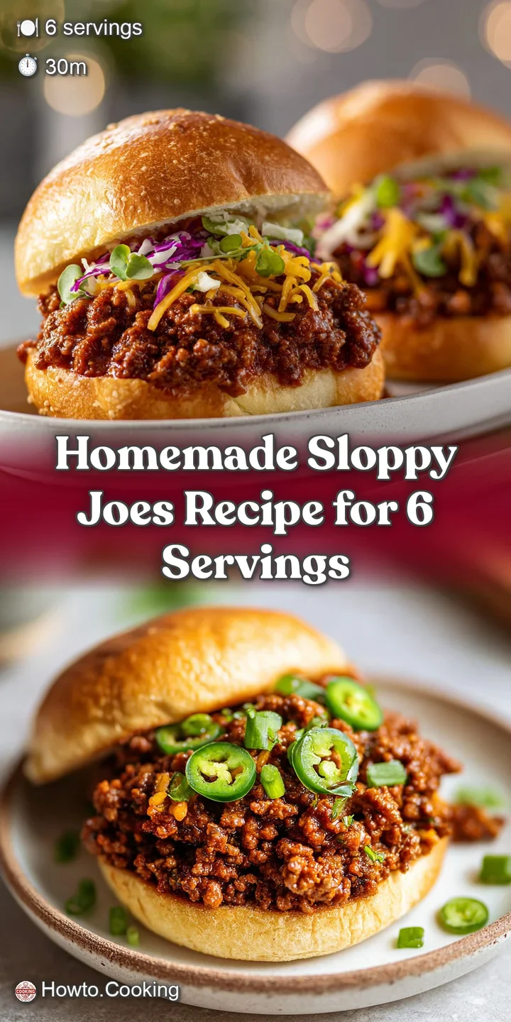 Close-up showcases the rich, dark-red color of the meat sauce, spilling lusciously from a fluffy bun. Hints of green peppe...