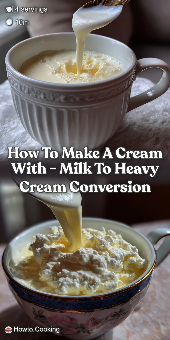 how to make a cream with - Milk to Heavy Cream Conversion