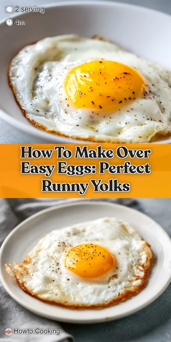 Close-up of a perfectly cooked over-easy egg. The vibrant yellow yolk glistens against the barely set, pearly white, evoki...