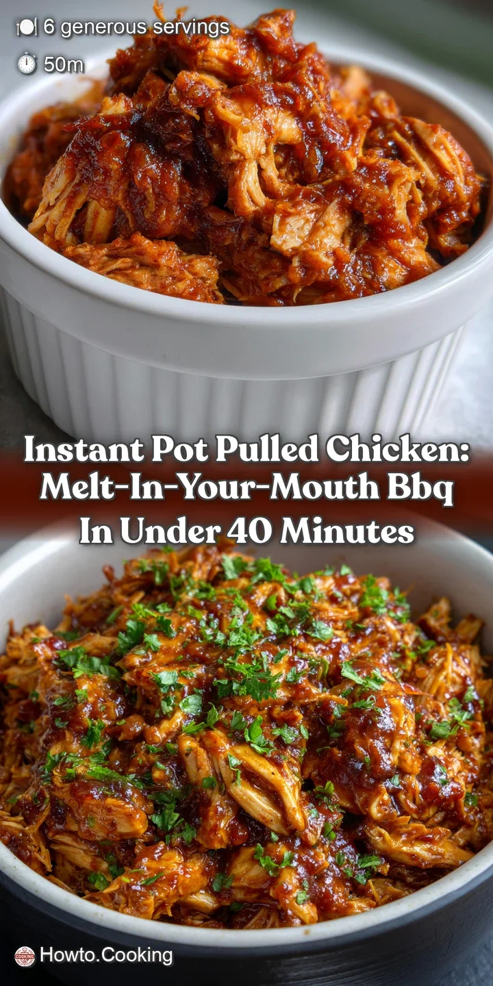 Instant Pot Pulled Chicken: Melt-In-Your-Mouth BBQ in Under 40 Minutes