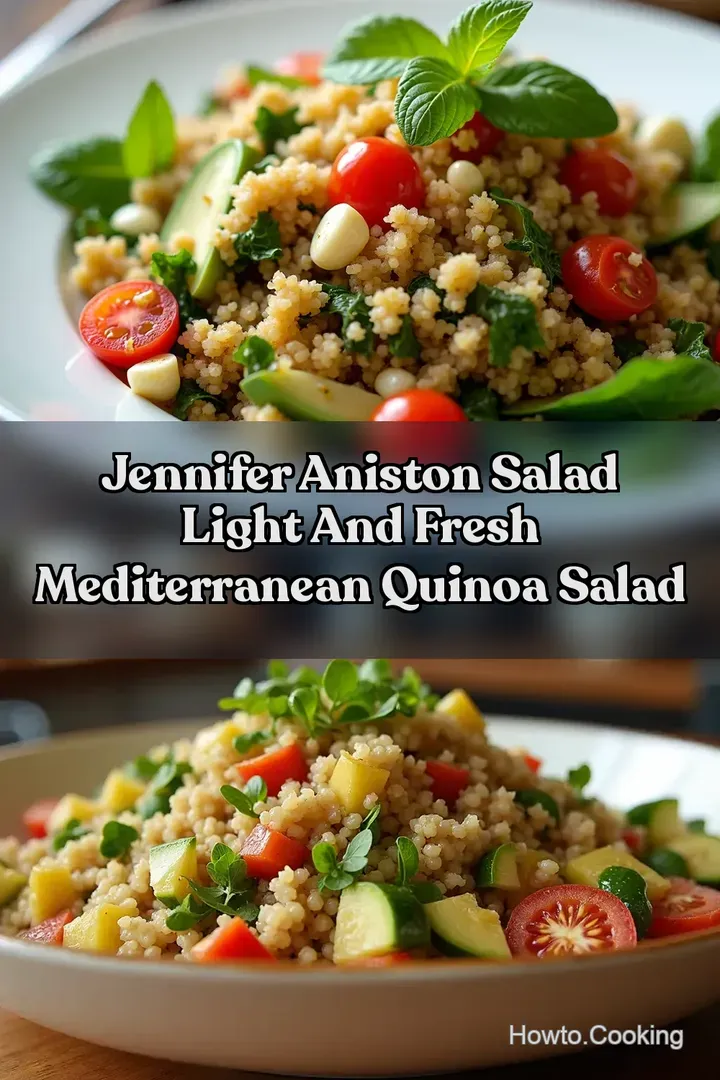 Jennifer Aniston Salad Light and Fresh Mediterranean Quinoa Salad
