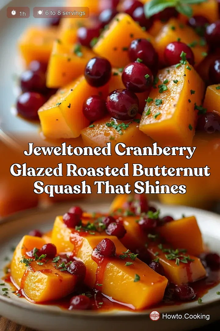 JewelToned Cranberry Glazed Roasted Butternut Squash That Shines